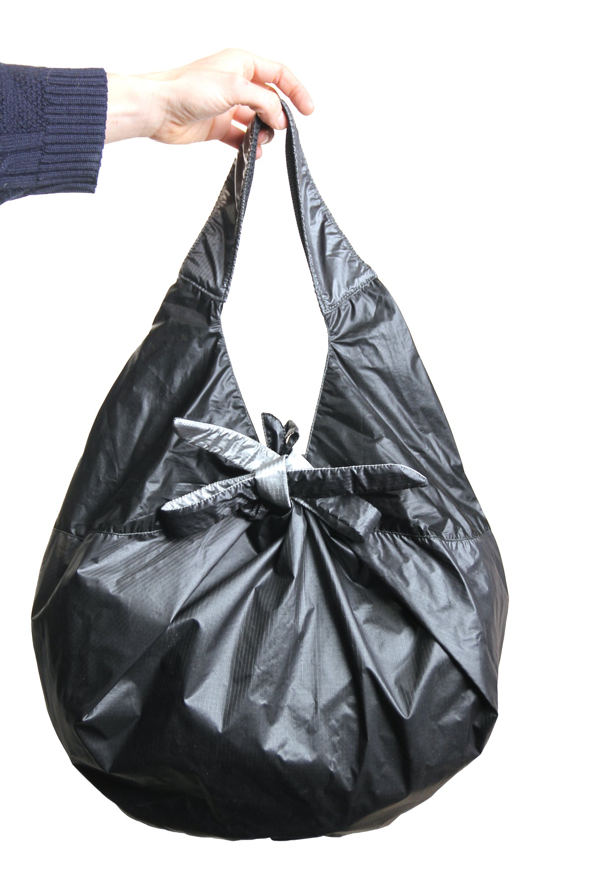 Hot Air Balloon Messenger Bag - Black/Silver