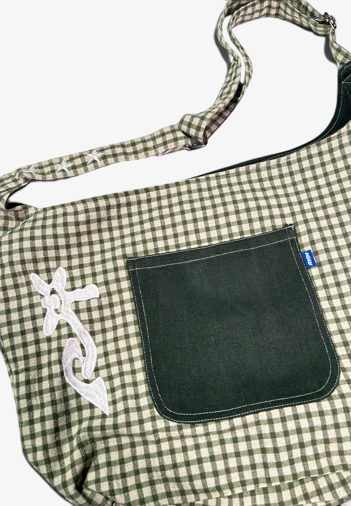 Rerun x Listen Cargo Bag (Gingham Green)